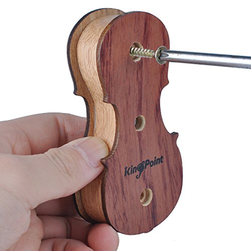 KingPoint Wood Wall Mount Hanger Auto Lock Design for Violin Viola Uklele and String Instruments - Thumbnail 7