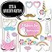 Big Dot of Happiness Rainbow Unicorn - Magical Unicorn Baby Shower or Birthday Party Photo Booth Props Kit - 20 Count
