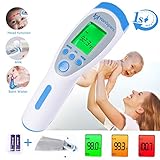Forehead Thermometer, Digital Thermometer Non Contact Medical Infrared Thermometer for Fever, 3 Modes Body/Surface/Room Baby Thermometer, LCD Display Infrared Thermometer
