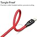 Aimus Phone Charger Cable, 3 Pack 4FT+4FT+6FT Cotton Braided Data Cable Line with LED Light USB Charger Cable Gaming Charging Cable Cord Compatible with iPhone X/8/7/7 Plus/6/6s/5/, iPad and iPod- Red