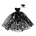Flameer Off Shoulder Tube Top Princess Doll Dress, 1/3 BJD Doll Wedding Party Outfits, 60cm Girl Doll Formal Dress Black