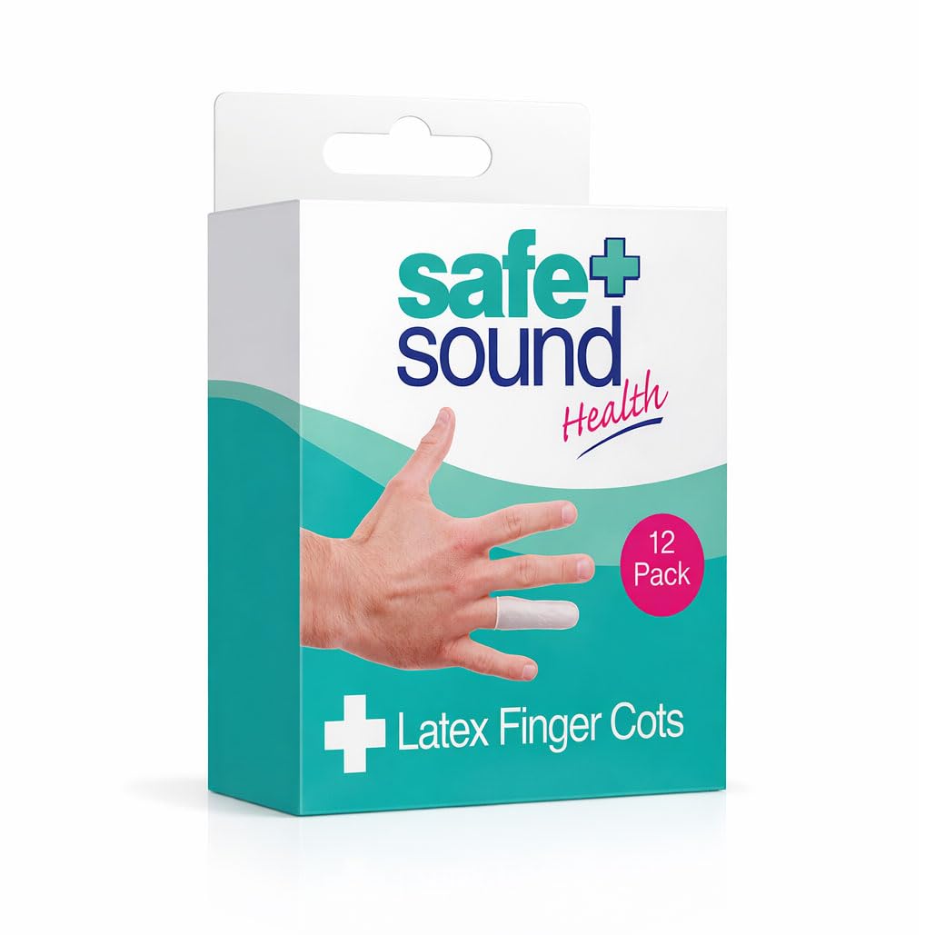 Safe & Sound Latex Finger Cot 12 Assorted Sizes