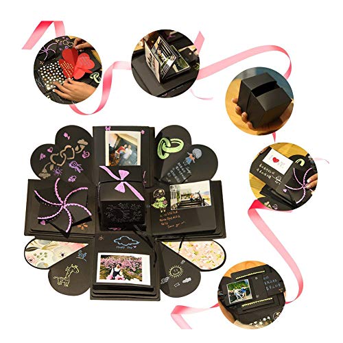 Explosion Gift Box Anniversary Box Picture Box Memory Box for Boy or Girl to Make Surprises and Store Presents.