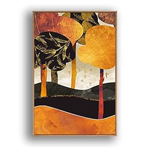 Framed Canvas Home Artwork Decoration Nordic Style Scenery Canvas Wall Art for Living Room, Bedroom - 16x24 inches