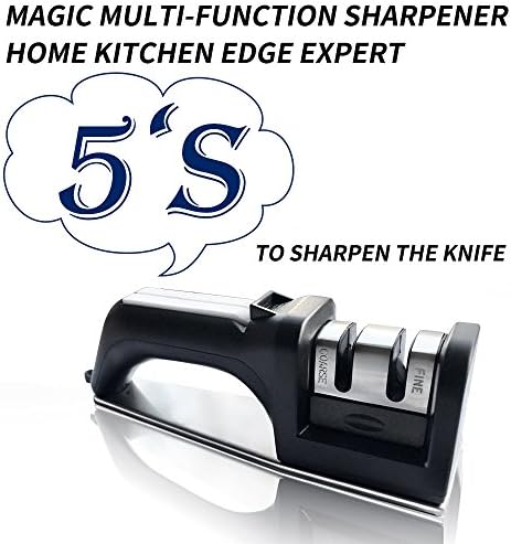 Knife Sharpener,Chefs Choice,Precision Knife Sharpening Tool with Non-Slip Steel Bottom,2-Stage,Sharpens Ceramic & Steel,Designed To Create Sharp,Safe and Easy to Use