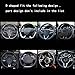 ZATOOTO Flat Bottom Steering Wheel Covers - Blue Star Microfiber Leather - Universal 15 inches d Shaped Better Grip Car Interior Accessories