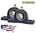 Jeremywell UCP209-28 Pillow Block Bearing (2 Pack), 1-3/4 inch Bore, 2 Bolt Flange Mounted, Solid Cast Iron Base, Self-Alignment