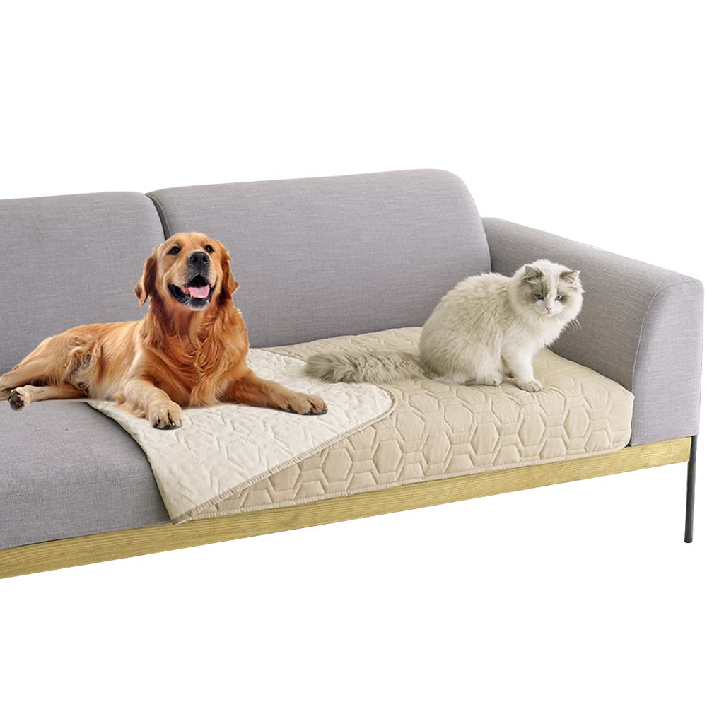 Photo 1 of Tcksstex Waterproof and Non-Slip Dog Bed Cover and Pet Blanket Sofa Pet Bed Mat ?car Incontinence Mattress Protectors Furniture Couch Cover for Most Cats Dogs,Pets?30x70-Beige?