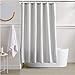 Amazon Basics Microfiber Grey Herringbone Printed Pattern Bathroom Shower Curtain - Grey Herringbone, 72 Inch