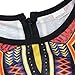 Letiane Women's African Tribal Print Bikini High Cut Monokini One Piece Swimsuit Backless Swimwear (XL, Black)