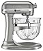 KitchenAid KF26M22SR 6-Qt. Professional 600 Design Series with Glass Bowl - Sugar Pearl Silver
