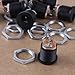 Uhome 10pcs Screw metal head DC Power Jack Socket DC-022 2.1 x 5.5 mm with Screw Nut DIY 180-Degree with sheet metal