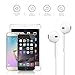 SYCellular 3.5MM Wired Earphones Earbuds Headset Microphone with Carry case / Remote for ios android smartphone devices (White)