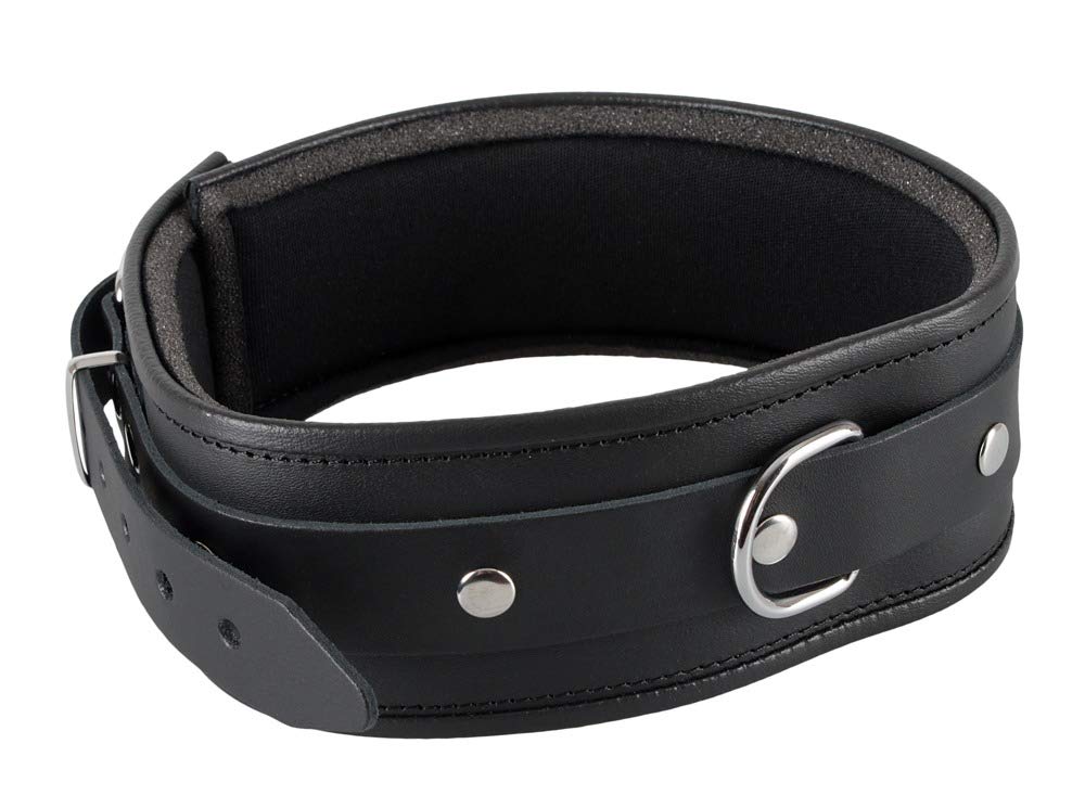 Zado Large/X-Large Black Leather Collar