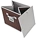 StorageWorks Storage Cube Box with Lid, Fabric Storage Bin, Brown, Large, 11.8x11.8x11.8 inches,6-Pack