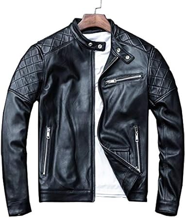 Amazon 本革レザージャケット ラム革ジャケット 軽くて柔らかいレザージャケット メンズ本革ジャケット トライダースジャケット メンズ レザージャケット 本革 人気no 1 羊革 革ジャン ライダース ジャケット シンプル 柔らかい 軽いシングル ショート スリムタイプ