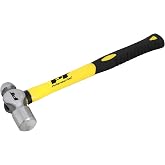 Performance Tool M7036B 32 oz. Ball Peen Hammer, Fiberglass Handle | Drop forged high carbon steel head. Rubber cushion grip. Ideal for automotive, garage, and mechanic shop use