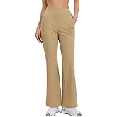 baleaf Women's 26"/29" Work Pants Stretchy Golf Lightweight Stretch Flare Dress Pant Pockets Bussiness UPF 50+