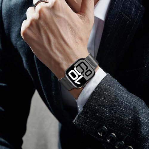 Metal Band for Apple Watch Ultra 3/2/1 49mm, Stainless Steel Replacement Strap for Apple Watch 49mm 46mm 45mm 44mm 42mm(Series 3 2 1), Series 11/10/9/8/7/6/5/4/3/2/1/1/SE