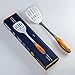 Deiss PRO Metal Spatula with Comfortable Wooden Handle - Kitchen Turner for Scraping, Turning Meat, Mixing Scrambled Eggs - Heat Resistant, Fish, Pancake Spatula (WOODEN)