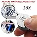 QiCheng&LYS Jeweler Pocket Loupe Magnifier, 30X Glass Lens Magnifying Glass for Jewelry, Coins, Stamps,Antiques and More (Silver)…