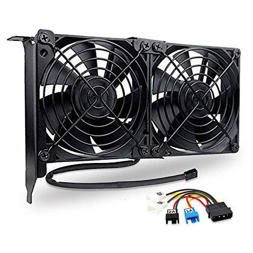 GDSTIME GPU Cooler Dual 92mm PCI Fan 12V GPU Fan DC Brushless Graphic Card Fan PCI Cooling Fan Video Card VGA Cooling Case fan