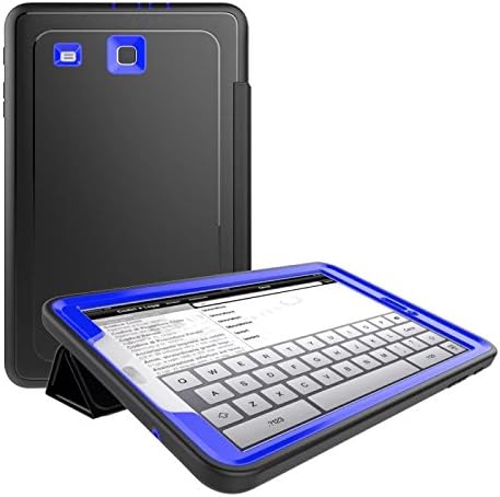 Samsung Galaxy Tab E 9.6 Case T560,Luckycheng 3in1 Slim Heavy Duty Shockproof Rugged Armor Three Layer[Hard PC+Silicone]Hybrid High Impact Resistant Defender Protective Cover with Screen Protector