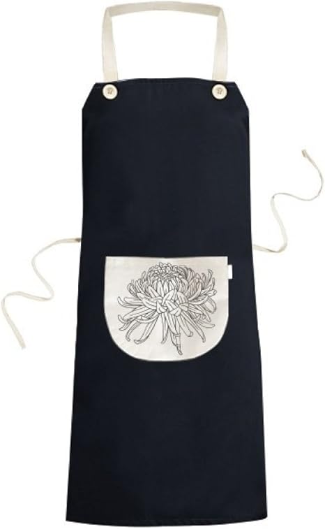 Amazon 菊の花の植物のイラスト 料理のキッチンブラック可変ビブエプロンのポケットは 女性が男性のシェフ ギフト エプロン オンライン通販