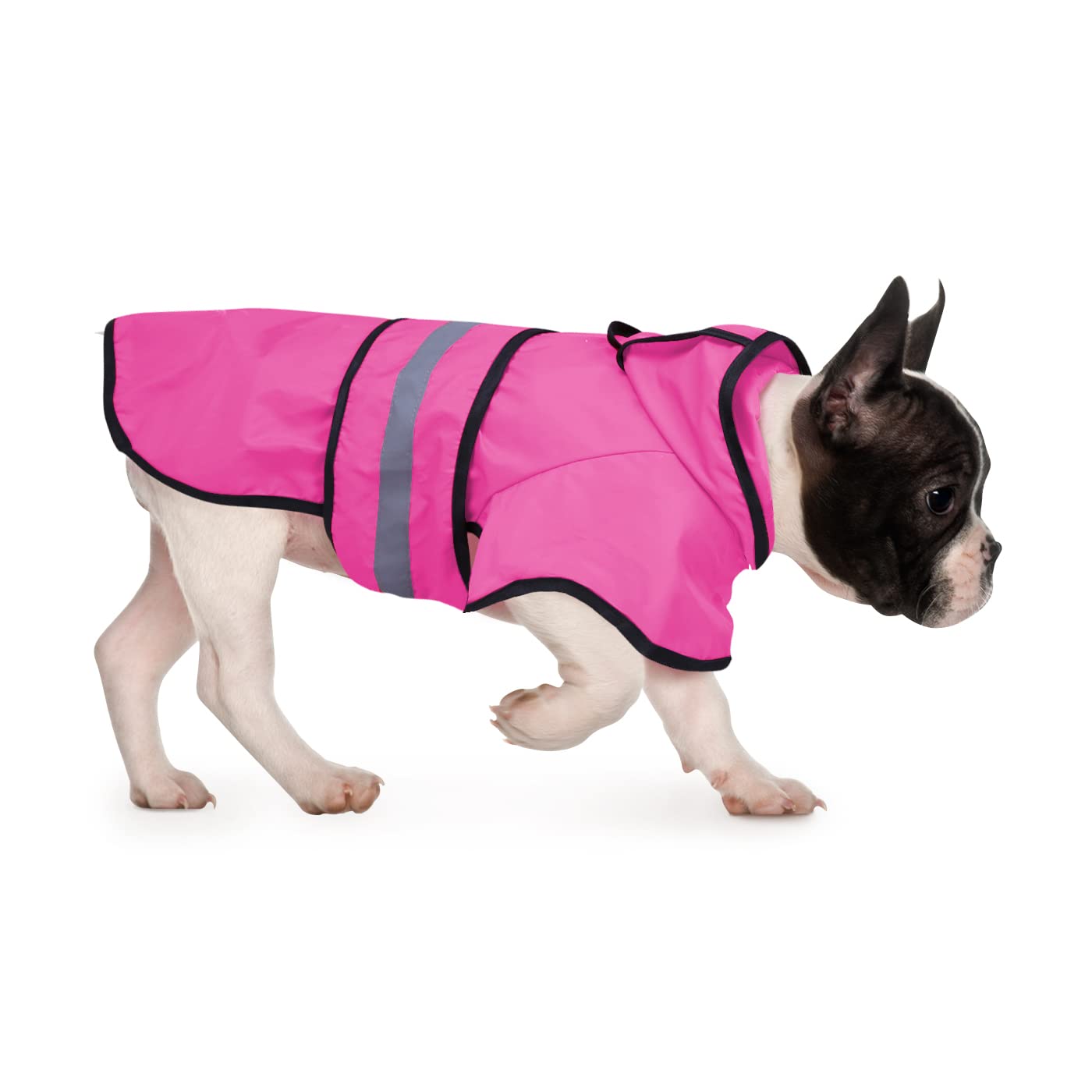 HDE Dog Raincoat Hooded Slicker Poncho for Small to X-Large Dogs and Puppies Pink - M