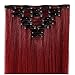 Womens 18 Clips 8pcs Full Head Hair Extensions 26 Inch Long Straight Rose Red Hairpiece