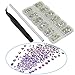 Queenme Upgrade 3800pcs Nail Crystals Flatback Rhinestones for Nails Mix Size 2mm-6mm AB Nail Art Decorations Round Glass Gems Stones for Shoes DIY Crafts, 7 Sizes With Wax Pen and Tweezers