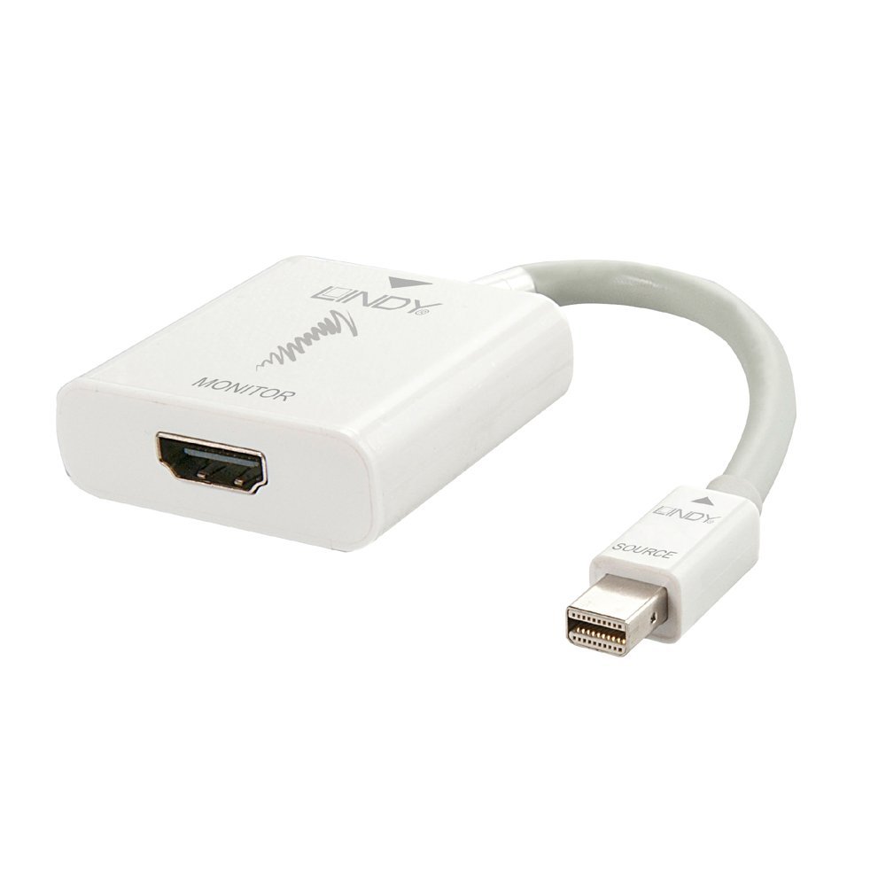 LINDY Mini DisplayPort 1.2 to HDMI 4K 60 Hz Active Adapter Converter - White