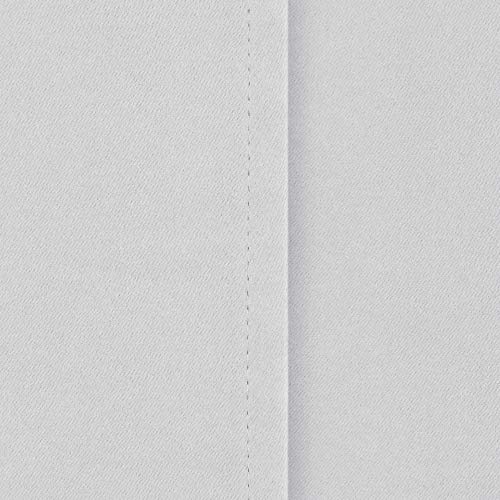 Deconovo Room Darkening Drapes Blackout Rod Pocket Curtain Panel Thermal Insulated Curtains 54 Inch by 40 Inch Greyish White 1 Panel
