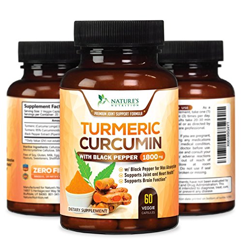 Turmeric Curcumin Max Potency 95 Curcuminoids 1800mg with Black Pepper