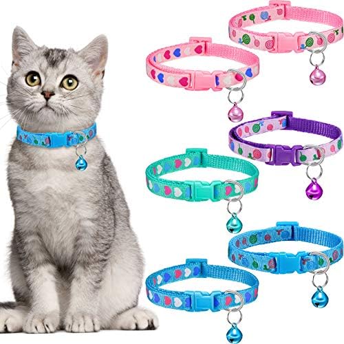 Frienda Pieces Cat Collar with Bell Kitten Breakaway Collar