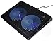 Laptop Cooling Pad with 2 LED Fans by LotFancy - Ultra Slim Portable Chill Mat for 13 to 15 Inch Computer, Dual USB Ports