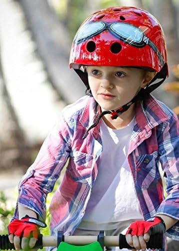 Kiddimoto Red Anti Slip Kids Bike Gloves For Kids Boys & Girls Best Toddler Bike Gloves Ages 2-8 Fingerless Cycling Gloves for Youth Sports Like Mtb Bmx Dirt Biking - Image 4