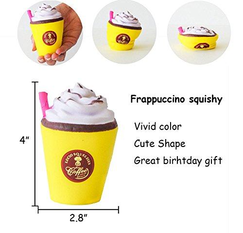 image for HIGO TOY 4pc Jumbo Squishies Set Popcorn French Fries Coffee Cup Scent