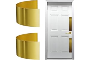 KOSHKA 2pc. Door Push Plate Peel and Stick Pet Scratch Plate (Brushed Brass Finish)