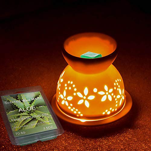 Scented Wax Melts (8 x 2.5 oz) Natural Soy Wax Cube with Essential Oils for Warmer Cubes/Tarts - Apple, Aloe, Green tea, Sandalwood, Rose, Vanilla, Jasmine, Lavender