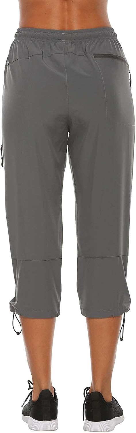 MOCOLY Women's Cargo Hiking Pants Elastic Waist Quick Dry Lightweight Outdoor Water Resistant UPF 50+ Long Pants Zipper at  Women’s Clothing store