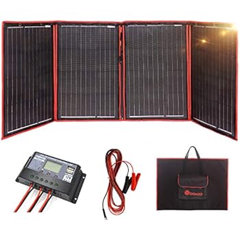 Amazon.com : DOKIO 200 Watts 12 Volts Monocrystalline Foldable Solar