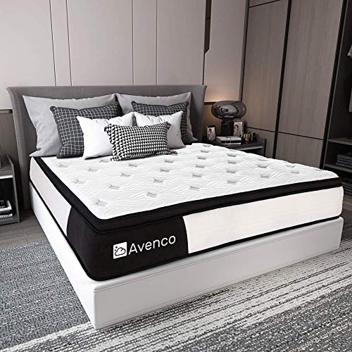 Avenco California King Mattress 12 Inch, Innerspring and Memory Foam