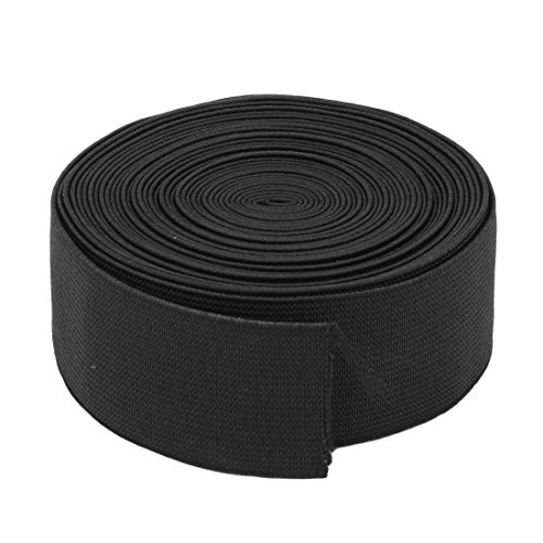 uxcell Polyester Tailoring Sewing Waistband Handicraft Elastic Band Strap 6 Yards Black