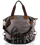 Fansela(TM) Women Vintage Retro Canvas Hobo Shopper Crossbody Handbag