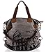 Fansela Women Vintage Retro Canvas Hobo Shopper Crossbody Handbag, Grey