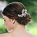 Unicra Bride Wedding Pearl Hair Pins Wedding Bridal Hair Pieces Accessories for Women and Girls (Gold)
