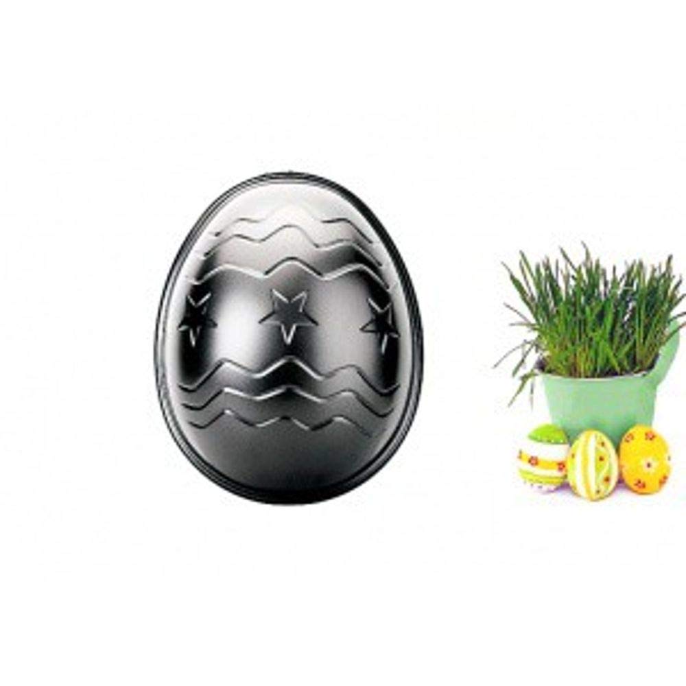 IBILI Cake Mould Moka Easter Egg Shaped 26x21x8,3 cm, rolled steel plate, Black, 26 x 21 x 8.3 cm