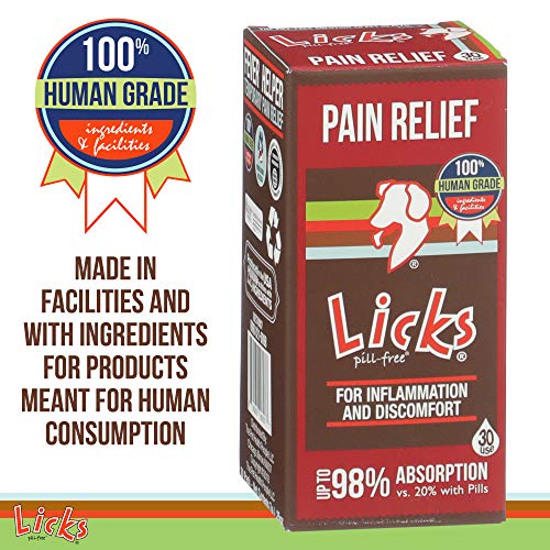 Licks - Dog Pain Relief - Aspirin- only pet Product containing Solely Aspirin - LiquiPaks - 30 Use