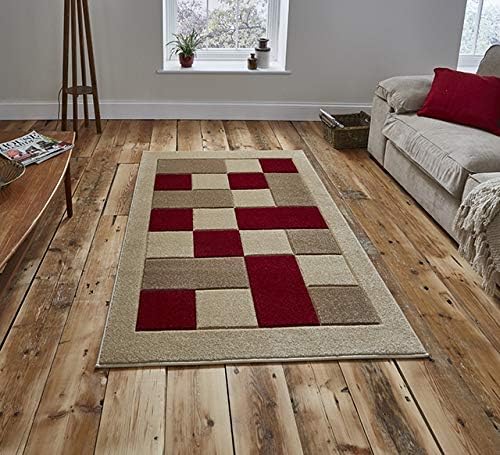 Think Rugs, Matrix MT04 Beige/Red - 120 x 170